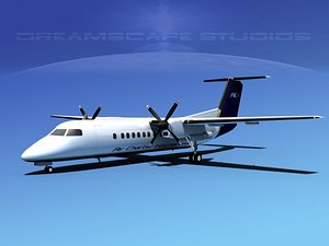 dhc-8 q300 3d max
