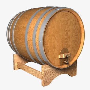 wine barrel 3d lwo