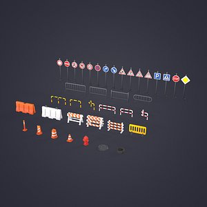 3D Stylized Road Props Pack