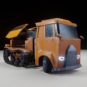 3D Stylized Truck PBR low-poly game-ready