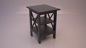 Black end table 3D model