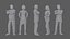 3D character people professions rigged model
