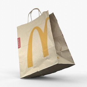3D scan of McDonalds Paper Bag Packaging