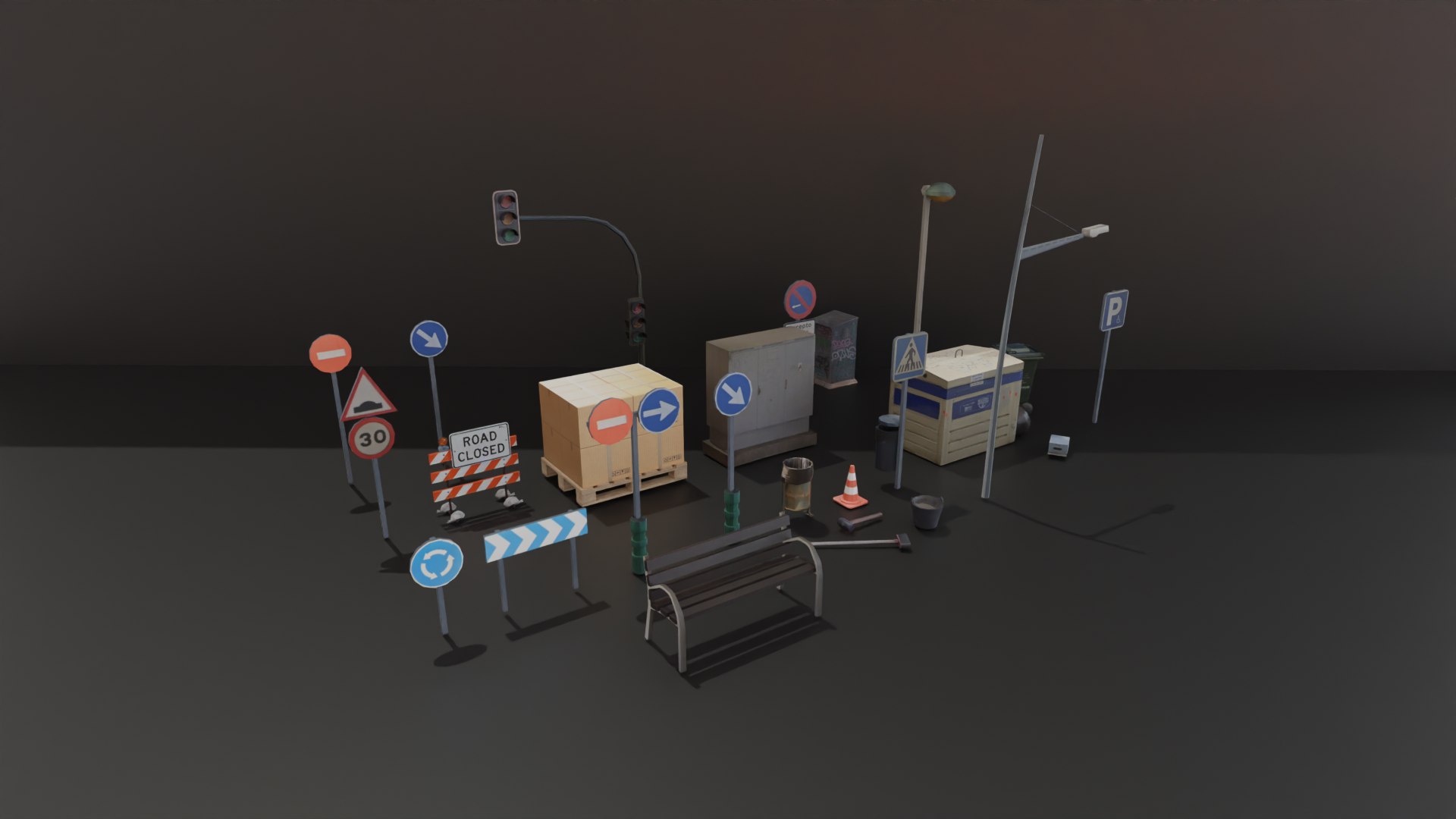 Street Elements 3D model https://p.turbosquid.com/ts-thumb/xt/r0ghZk/yy/pic9/png/1708475404/1920x1080/fit_q87/c5a53c763f41ca9607ae4deda89c35dfd7972420/pic9.jpg