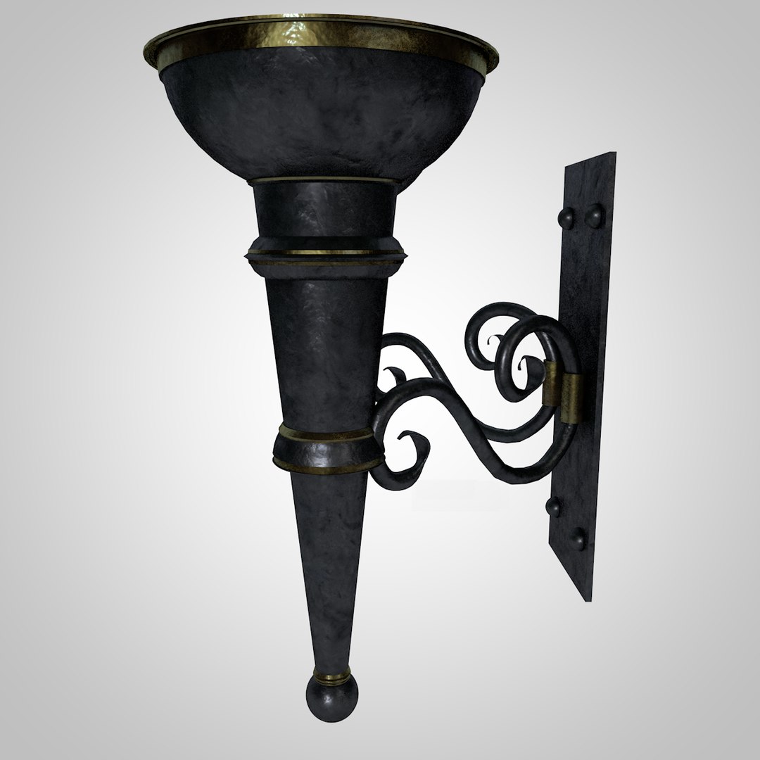 Wall Torch 3d C4d