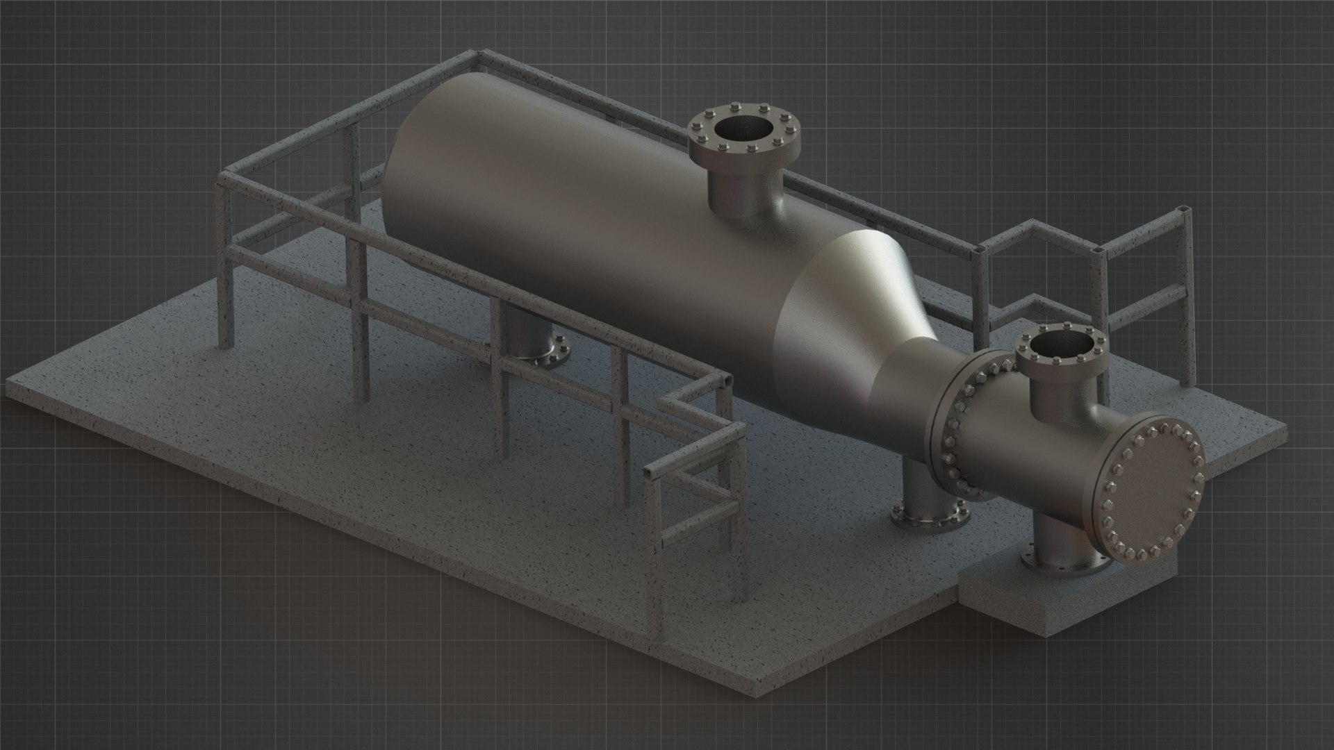 3D HORIZONTAL SHELLSIDE EVAPORATOR TurboSquid 1995912