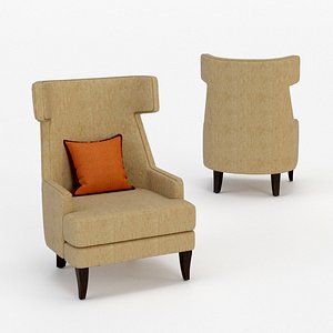 3D architectural visualization armchair jean