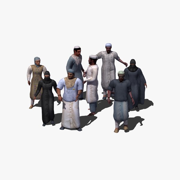 arab rigged 3d model