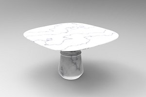 Pietra Square Dining Table 3D model