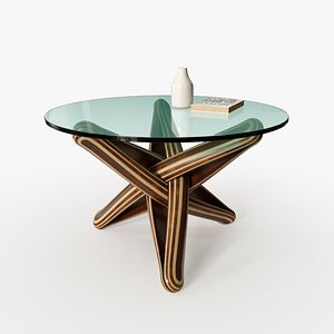 Dinner glass table 3D model