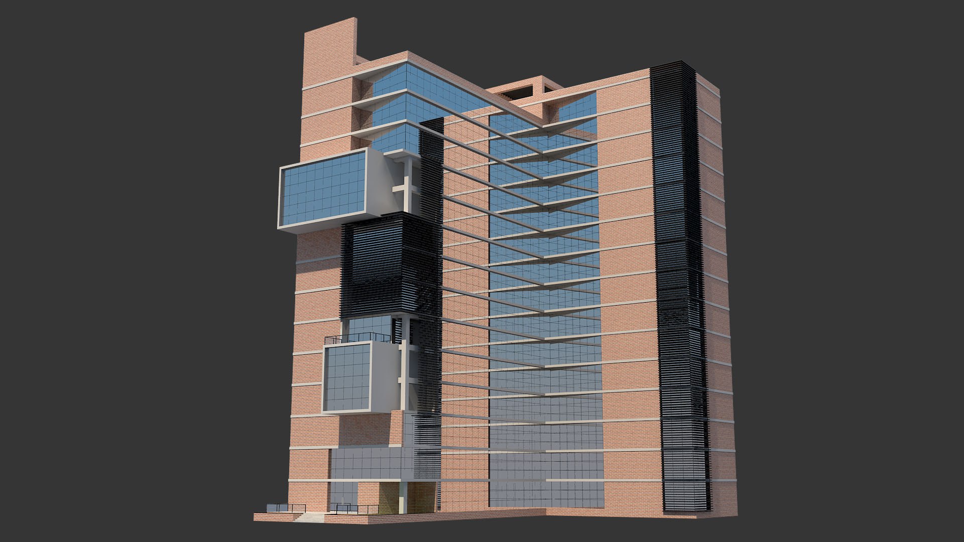 Brick Building 1 3D Model - TurboSquid 1628166