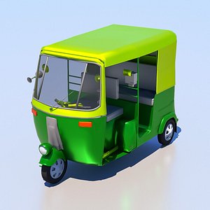 Tuk Tuk auto Rickshaw Driver 3D - Highly Detailed and Realistic model