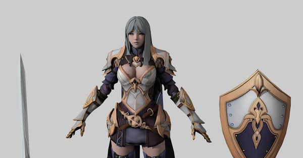 elf swordmaster ready 3D