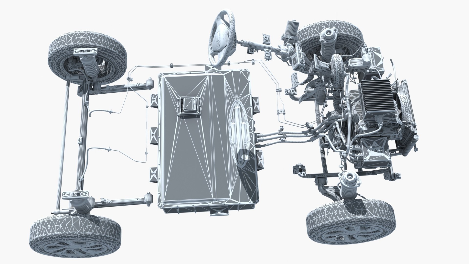 Mini Electric Car Chassis 3D Model - TurboSquid 2373948