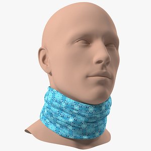 3D Multi Functional Neck Gaiter Blue