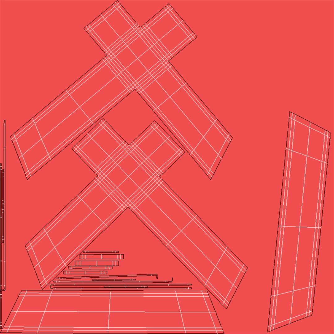 3D Model Red Ribbon Number 4 - TurboSquid 2166242