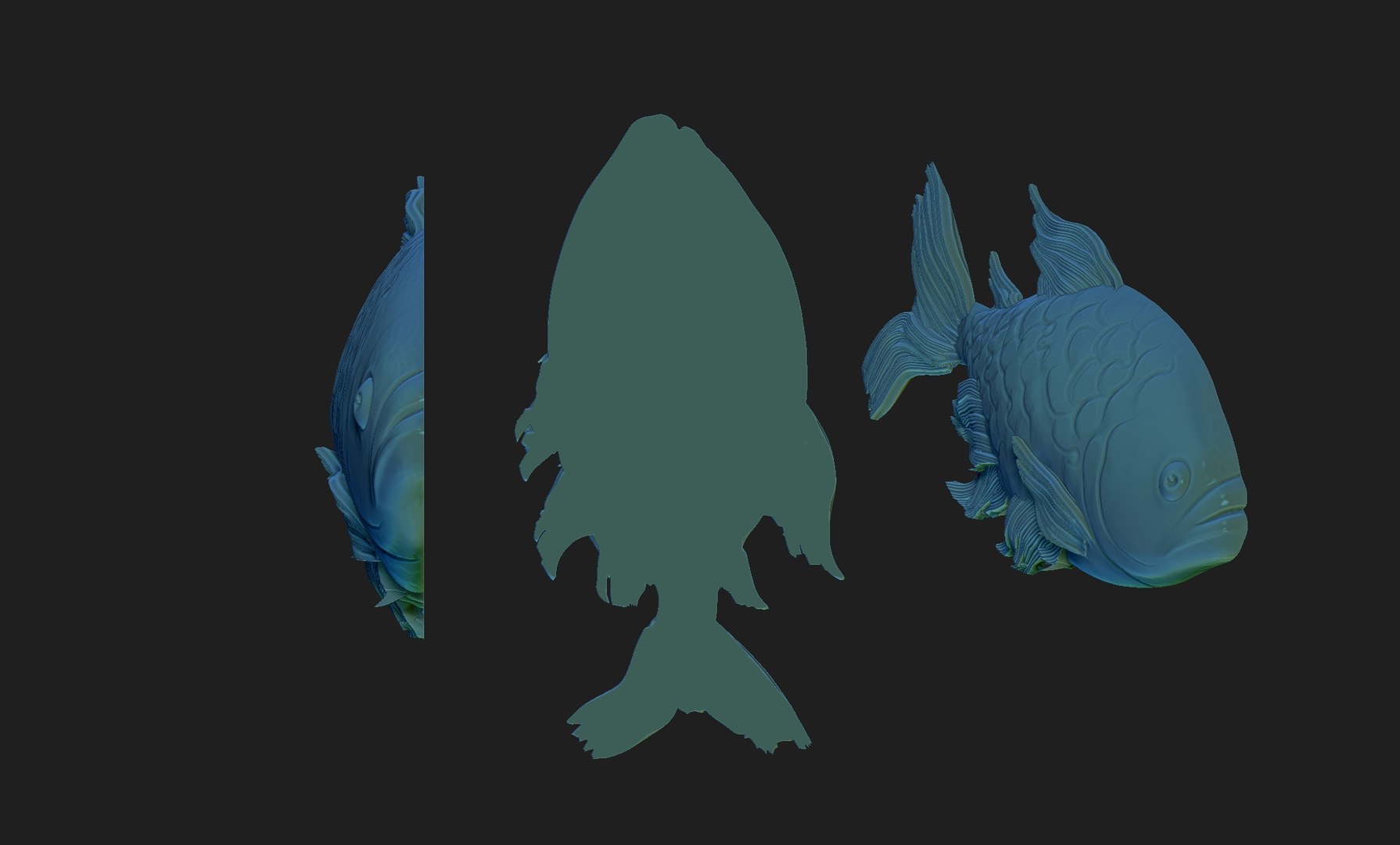 Fish Baserelief 3D Model - TurboSquid 2139727