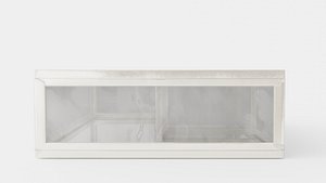 Rectangular jewelry box in clear glass