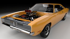 3D 69 dodge charger model