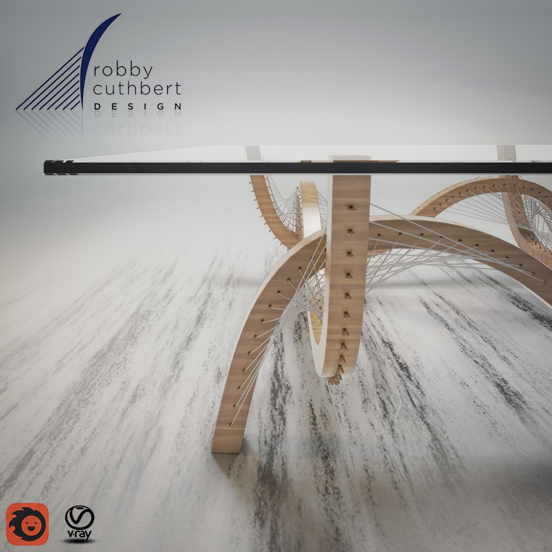 robby contour coffee table 3d model
