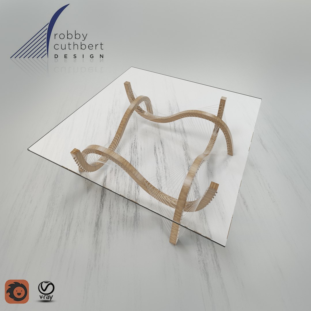 robby contour coffee table 3d model