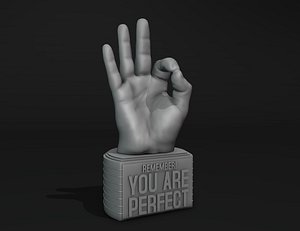 3D You Are Perfect Motivational Reminder model