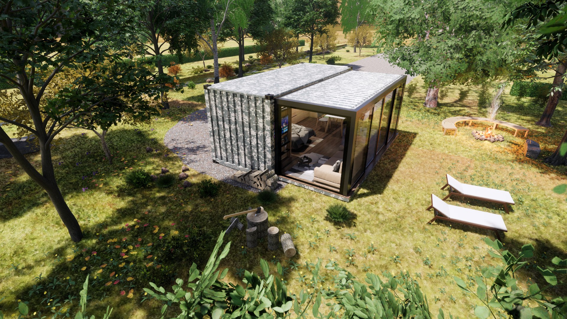 Modern Folding Container House 3D Model - TurboSquid 1521916