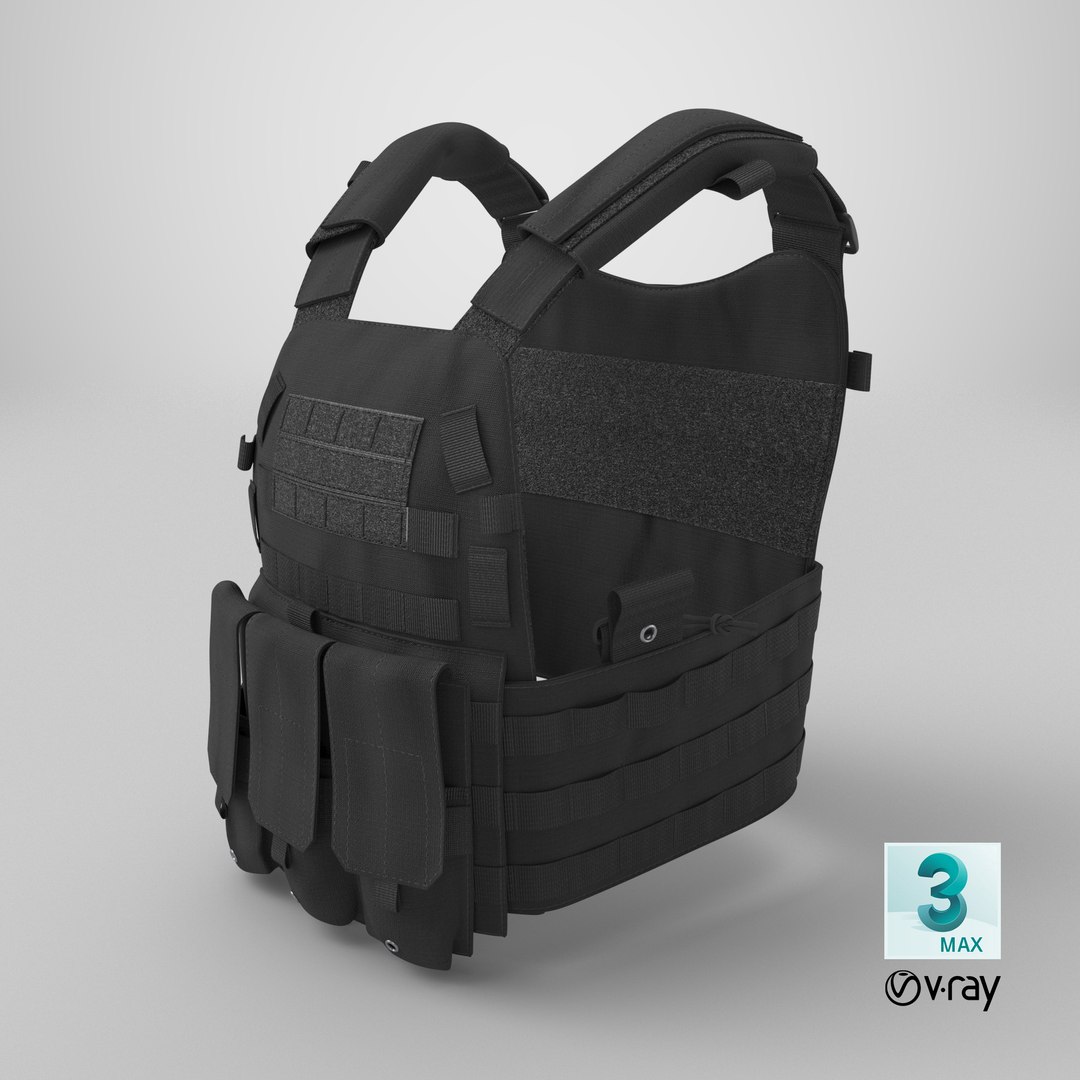 Tactical Plate Carrier Vest Black 3D https://p.turbosquid.com/ts-thumb/xu/rSbYcy/9J/stemcell_max_vray_render/png/1746043088/1920x1080/fit_q87/0d8203758ccacc491013abb3723bb3955128da3e/stemcell_max_vray_render.jpg