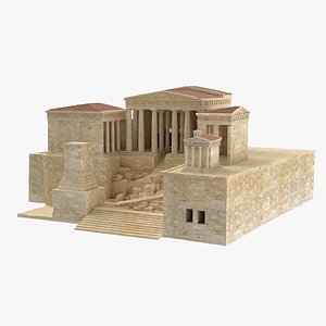 3D propylaea gateway acropolis
