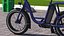 Electric Cargo Bike Blue Rigged for Cinema 4D