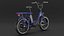 Electric Cargo Bike Blue Rigged for Cinema 4D