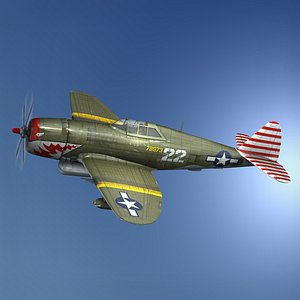 Republic P-47D Thunderbolt - 22 3D model
