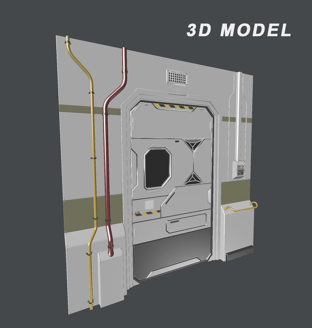 Lab Sci Fi Door 3D Model - TurboSquid 1539120