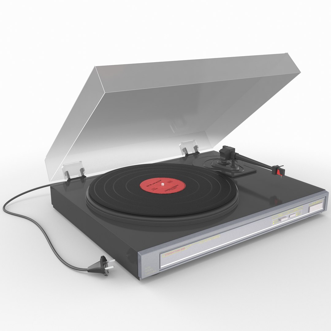 Retro Turntable 3D model preview