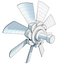 3D model engine cooling fan