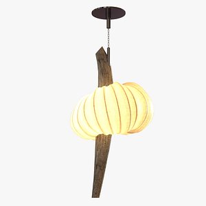 3d lamp pumpkin white fabric
