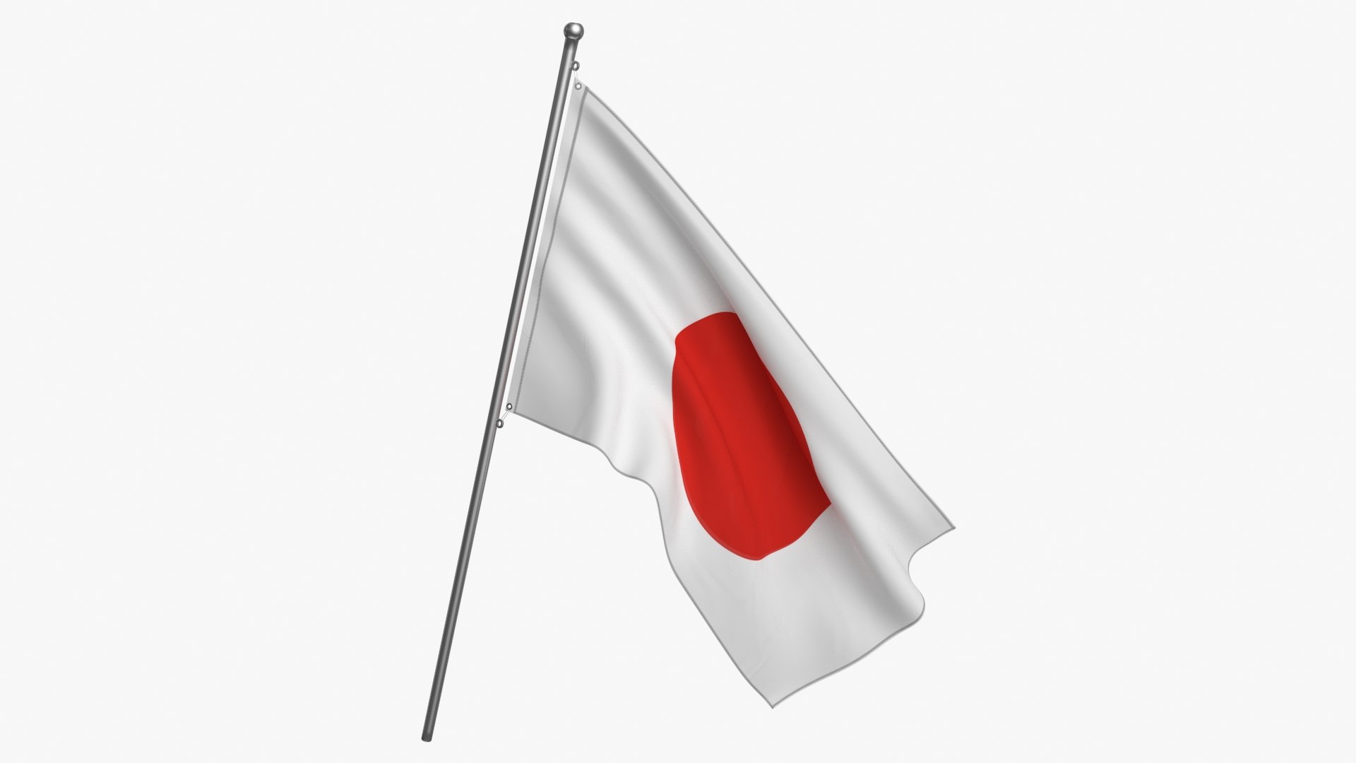 Japan National Flag 3D model preview