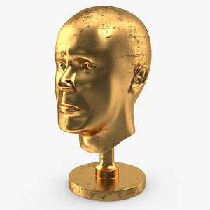 Golden Head Statue Old