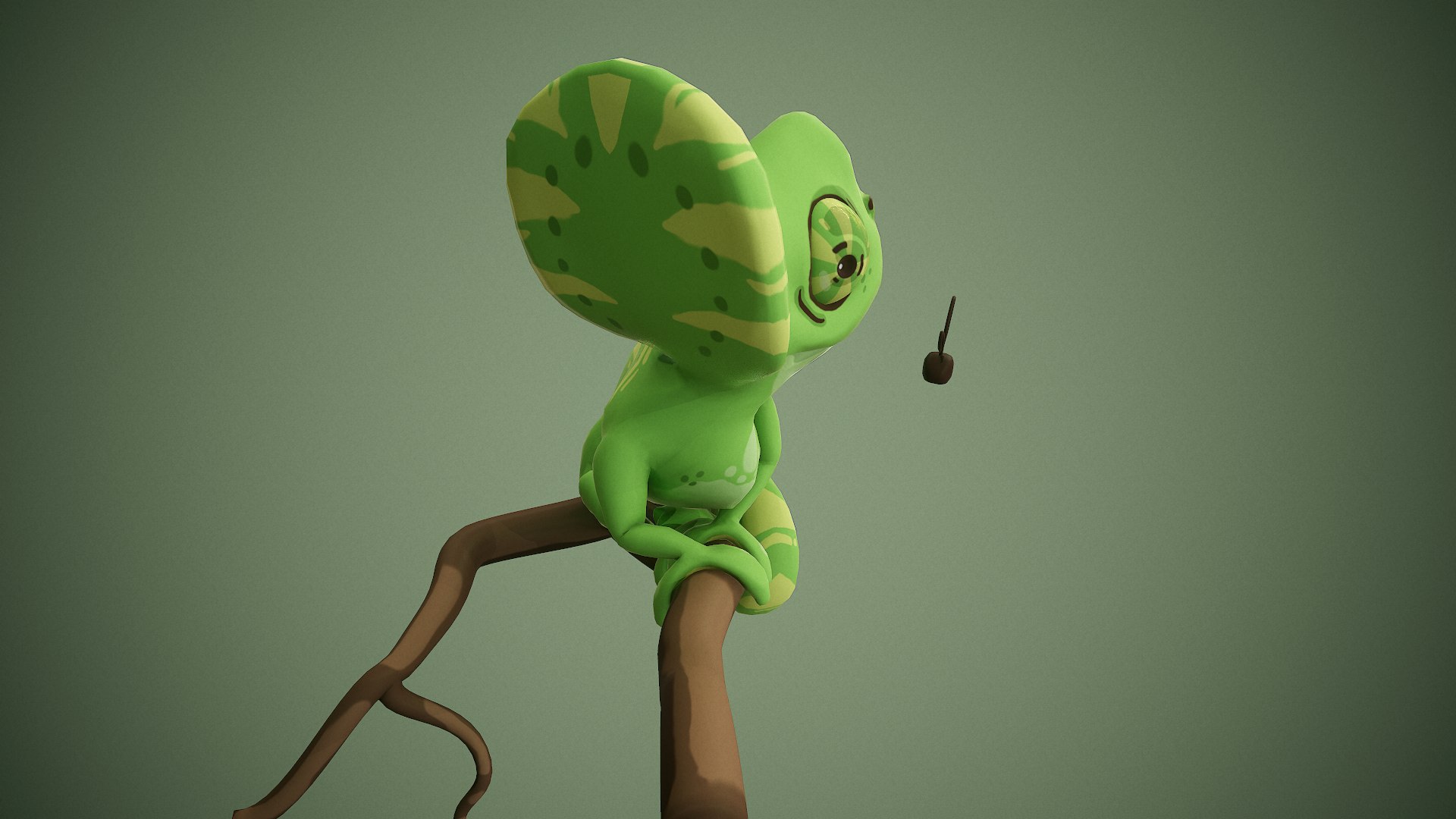 3D Model Cartoon Chameleon Character Rig - TurboSquid 1246206