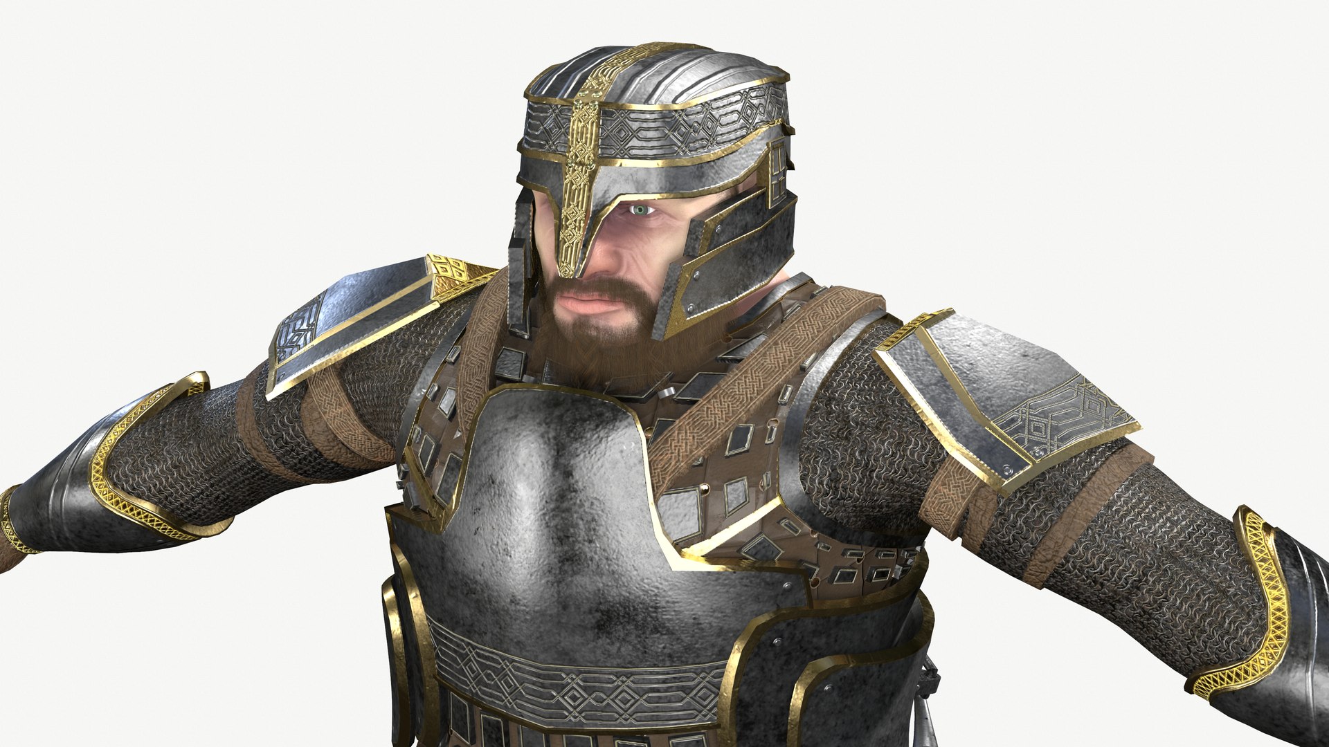 3D Dwarf Warrior Character Model - TurboSquid 1673616