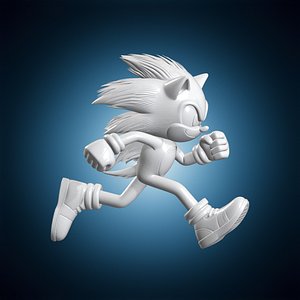 3D Sonic The Hedgehog Dynamic Pose