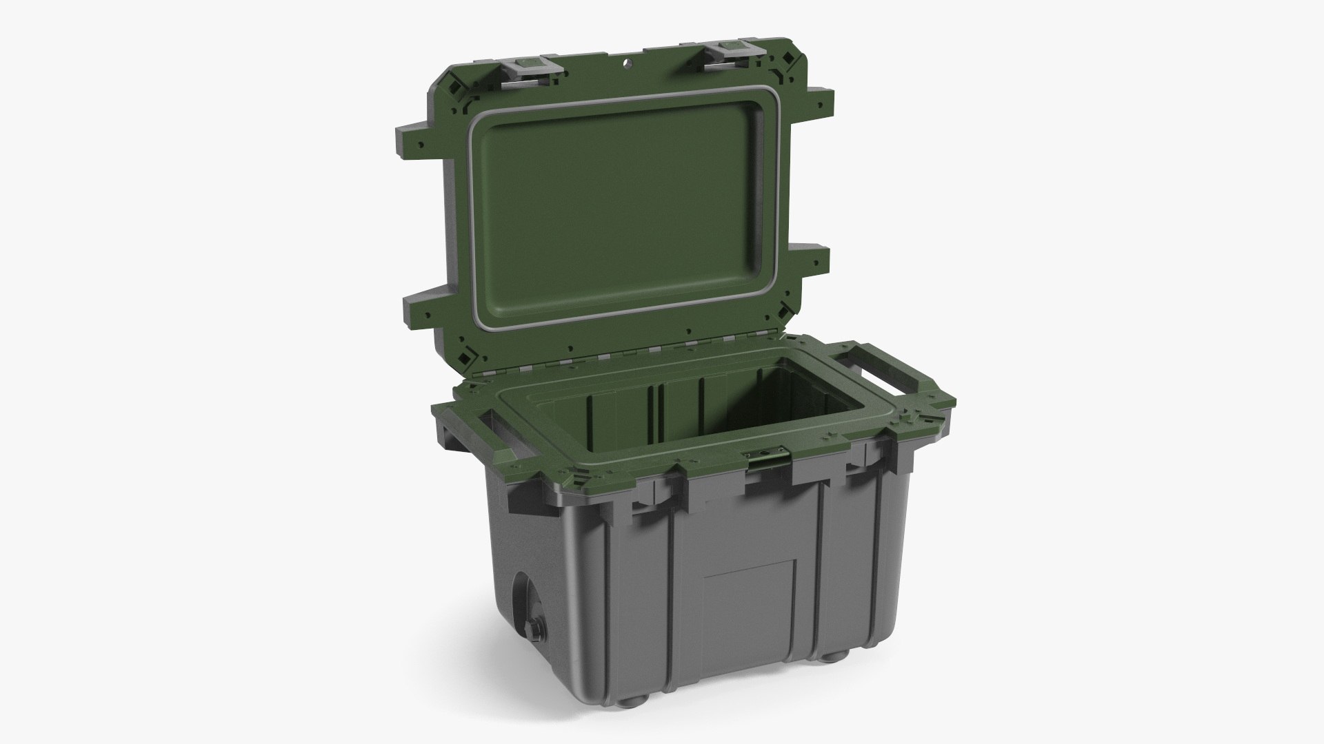 50-Quart Rugged Cooler Box with Hinged Lid 3D model preview
