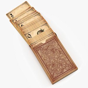 Antique Style Card Pack 3D model