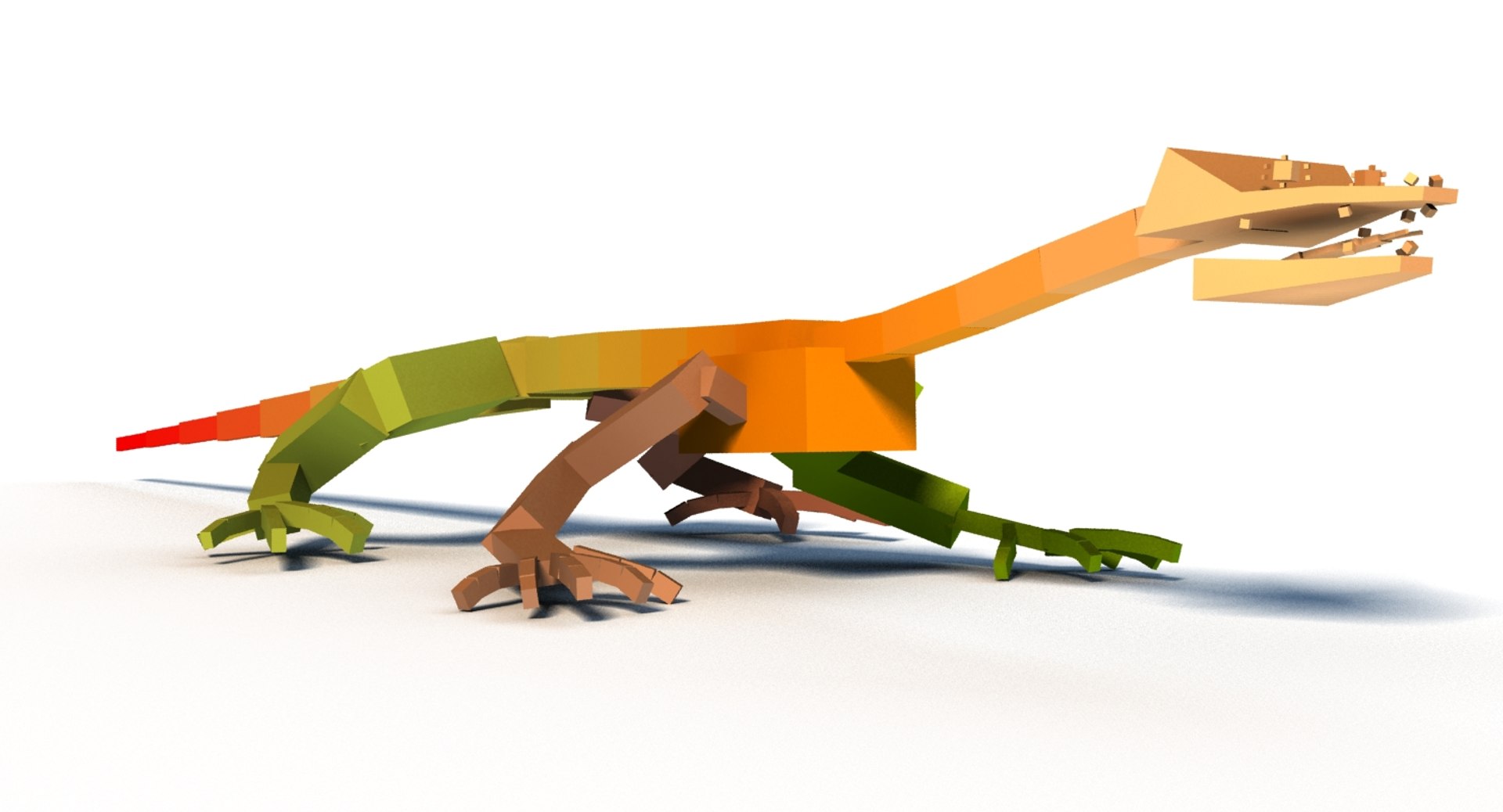 photorealistic lizard rigged 3d max