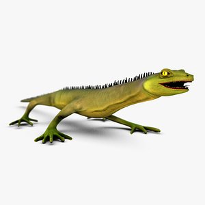 photorealistic lizard rigged 3d max