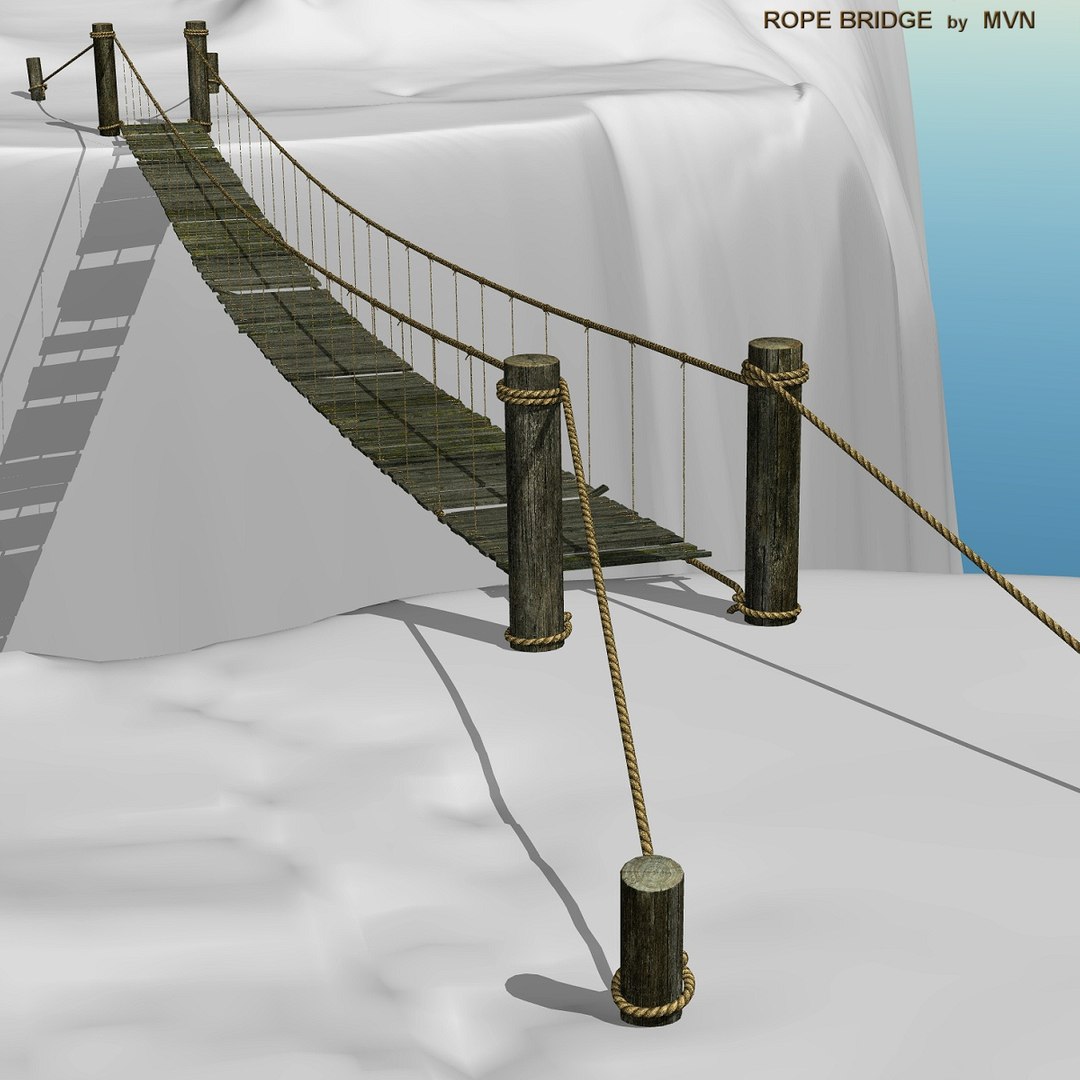 3d rope bridge model