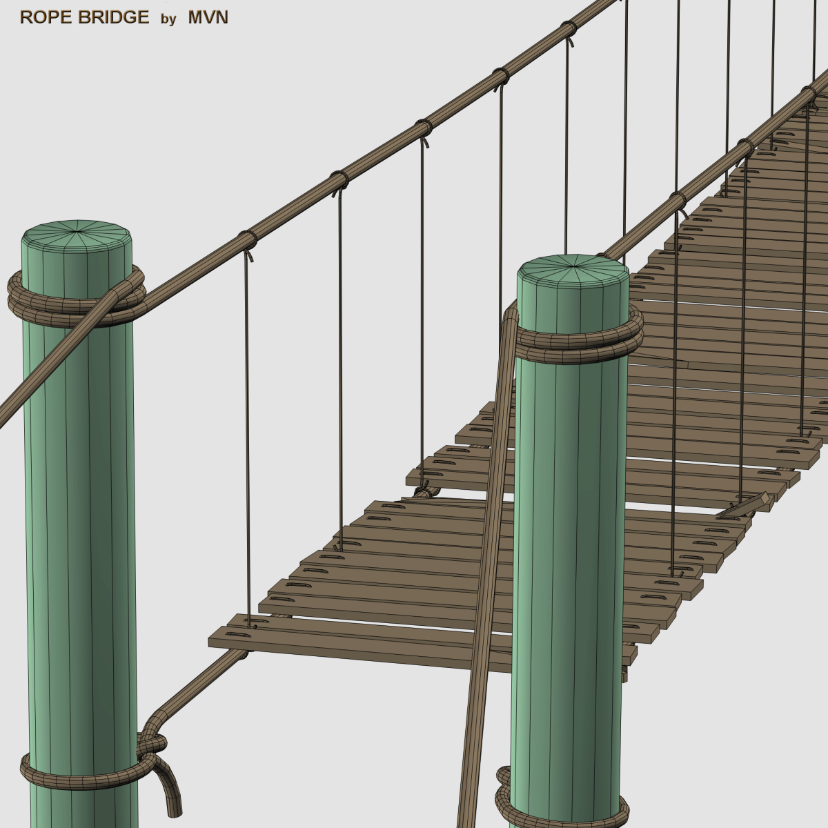 3d rope bridge model