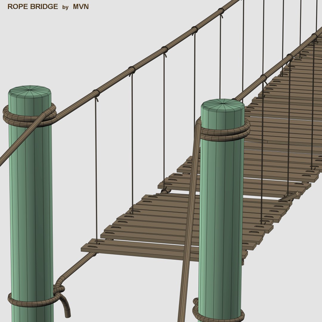 3d rope bridge model