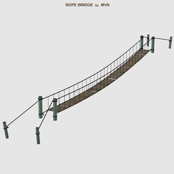 3d rope bridge model