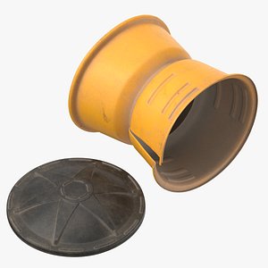 Safety Barrel Impact 01 Damaged